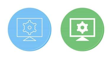 ícone de vetor de configurações do computador