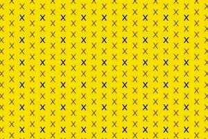 moderno abstrato seamlees Preto Cruz padronizar em amarelo fundo vetor