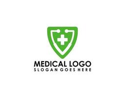 modelo de logotipo de vetor de cuidados de saúde. modelo de design de logotipo médico de cuidados de saúde.