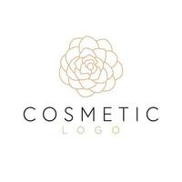 Cosmético vetor logotipo Projeto. simples flor logotipo. beleza indústria logotipo modelo.