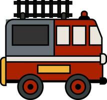 colorida ilustração do fogo caminhão dentro plano estilo. vetor
