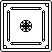 carrom borda dentro Preto e branco cor. vetor