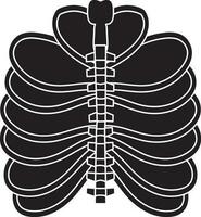 cenário do costelas dentro corpo para proteger coração. vetor