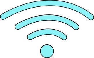 azul Wi-fi cantar em branco fundo. vetor