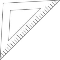 triangular regra dentro Preto linha arte ilustração. vetor
