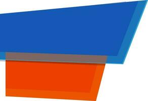 azul e laranja papel faixas Projeto. vetor