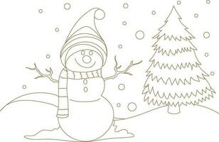 personagem do boneco de neve vestindo chapéu e lenço. vetor