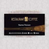 apresentação do cartão do restaurante vetor