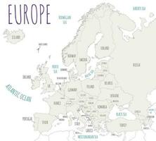 político Europa mapa vetor ilustração isolado dentro branco fundo. editável e claramente etiquetado camadas.
