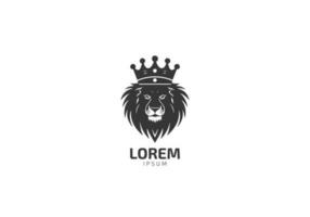 design de vetor de logotipo de escudo rei leão