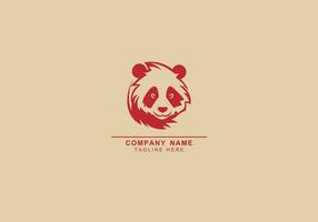 panda ou Urso logotipo vetor ícone modelo silhueta do panda ou Urso