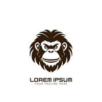 gorila, chimpanzé ou macaco face logotipo. vetor ícone