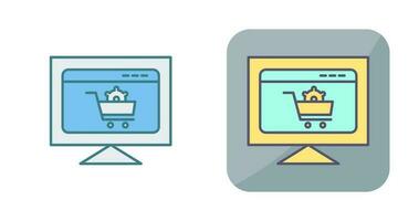 ícone de vetor de configurações de comércio eletrônico