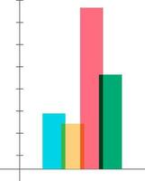 colorida Barra gráfico infográfico para negócios. vetor