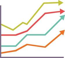 colorida infográfico Setas; flechas para negócios. vetor