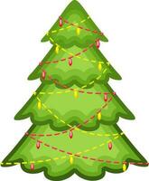 verde decorativo Natal árvore Projeto. vetor