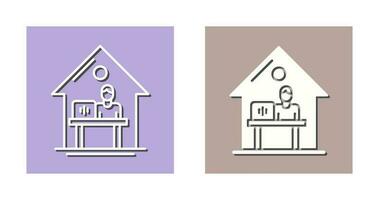 trabalhar em casa vector ícone