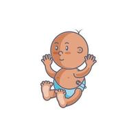 personagem de avatar de bebê fofo vetor