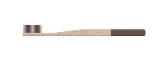 design de escova de dentes de madeira de bambu vetor