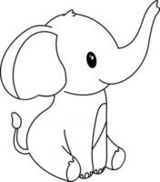 elefante crianças para colorir, ótimo para livro de colorir iniciante