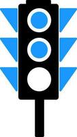 vetor plano placa ou símbolo do tráfego luzes.
