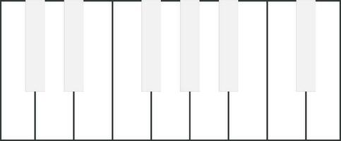 plano ilustração do uma piano teclado. vetor