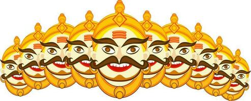 ilustração do Ravana para dussehra celebração vetor