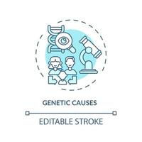 ícone do conceito de causas genéticas vetor