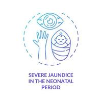ícone do conceito de icterícia grave no período neonatal vetor