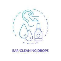 ícone de conceito de gotas de limpeza de ouvido vetor