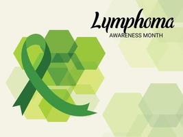 ilustração em vetor de um plano de fundo para o mês de conscientização do linfoma