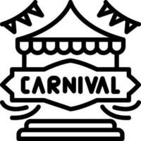 linha ícone para carnaval vetor