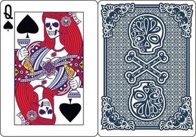 cartas de poker esqueleto exclusivas vetor