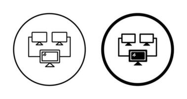 ícone de vetor de sistemas conectados