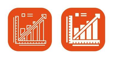ícone de vetor de gráfico de linhas