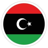 bandeira do Líbia círculo. Líbia bandeira com volta Projeto forma vetor