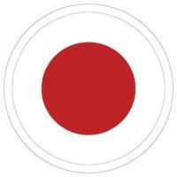 Japão bandeira com círculo forma vetor