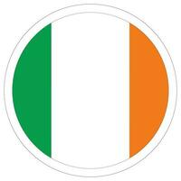 Irlanda bandeira dentro volta círculo. bandeira do Irlanda volta forma vetor