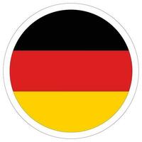 alemão bandeira dentro círculo. bandeira do Alemanha dentro volta círculo vetor