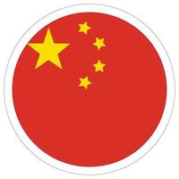 China bandeira círculo. chinês bandeira, bandeira do China dentro forma vetor