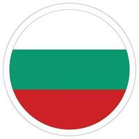 bandeira do Bulgária dentro círculo. Bulgária bandeira círculo. vetor