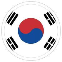 bandeira do sul Coréia. sul Coréia bandeira dentro círculo vetor