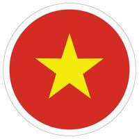 Vietnã bandeira branco círculo forma vetor
