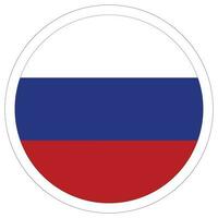 russo bandeira dentro círculo. bandeira do Rússia dentro arredondado círculo vetor