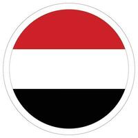 Iémen bandeira dentro círculo. bandeira do Iémen dentro círculo vetor