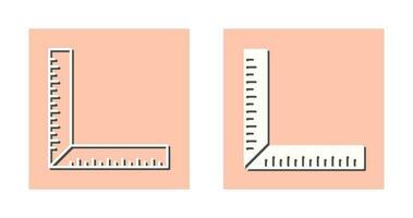 ícone de vetor de régua quadrada