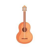 ícone isolado musical de instrumento de guitarra vetor