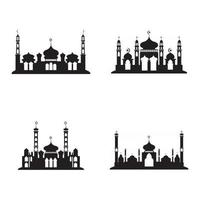 modelo de design de ilustração vetorial de ícone de mesquita vetor