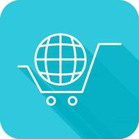 ícone de vetor de compras global