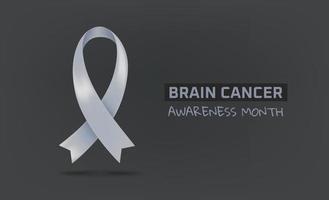 símbolo do mês de conscientização do câncer cerebral vetor